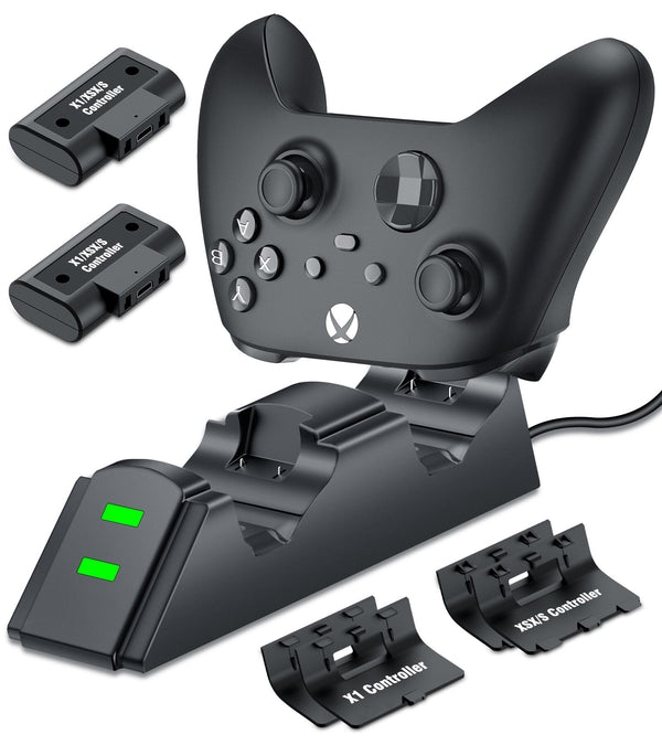 2Pcs Rechargeable Battery Pack with Controller Charger For Xbox One Controller Charging Station For Xbox Series X/Xbox Series S