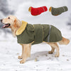 Winter Clothes for Dogs Waterproof Fur Coat Reflective Large Dogs Cloak Vest Pet Clothing Overall With High Fur Collar Labrador
