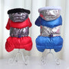 Winter Pet Dog Clothes Thick Warm Dogs Jacket Coat Jumpsuit With Harness Reflective Waterproof Dogs Down Jacket Snowsuit 3 Layer