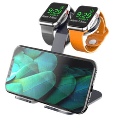 Aluminum silicon Bracket Charger Dock Station Charging Holder for apple watch Stand Series SE 6/5/4/3/2 Dual watch holder