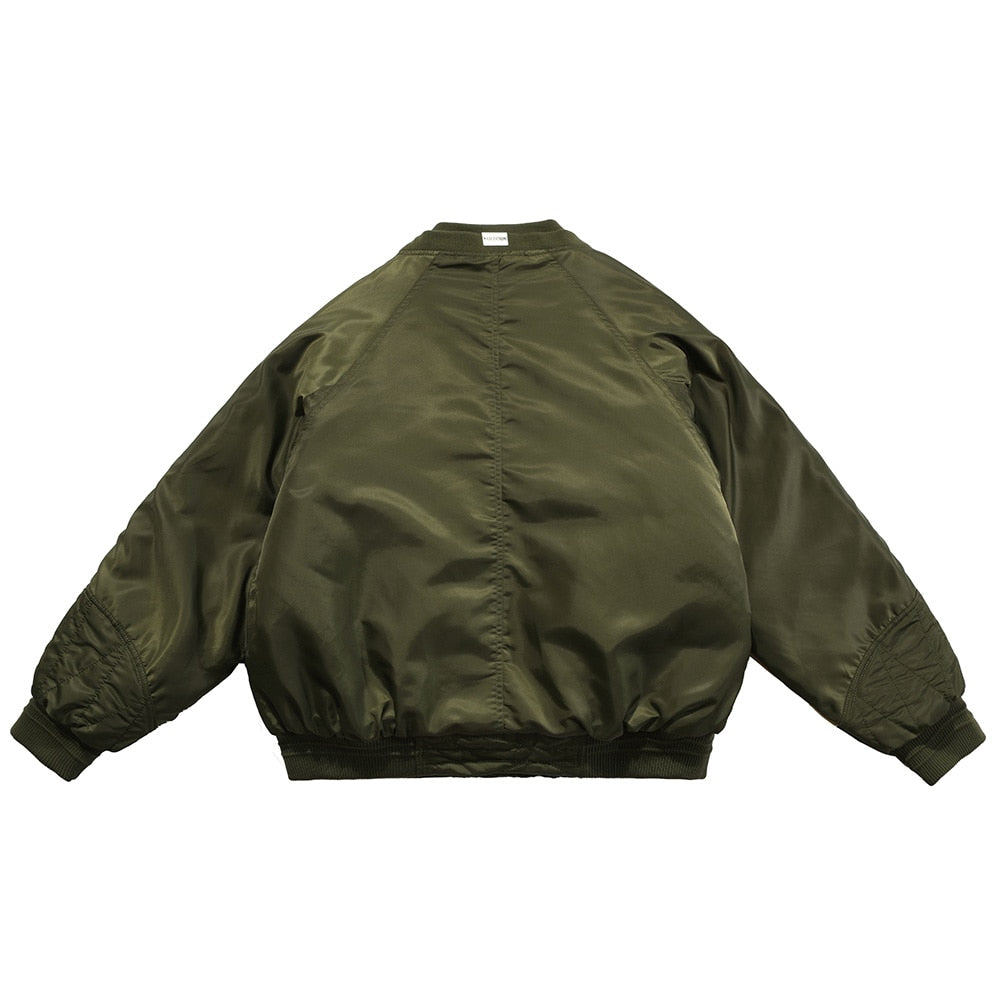 Patchwork Color Winter Jacket Men Button Pockets Zipper Warm Cozy Thick Coat Retro Fashion Bomber Jacket Men Streetwear