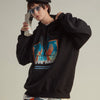 Hoodie Men Retro Harajuku Butterfly Painting Printed Hooded Sweatshirts Fashion Casual 4 Color Optional Pullover Winter
