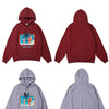 Hoodie Men Retro Harajuku Butterfly Painting Printed Hooded Sweatshirts Fashion Casual 4 Color Optional Pullover Winter