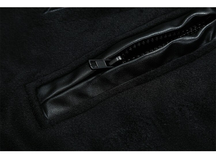 Jacket Men Diamonds Broken Heart Leather Patchwork Sleeve Baseball Coat Hip Hop Outwear Fashion Casual Loose Streetwear