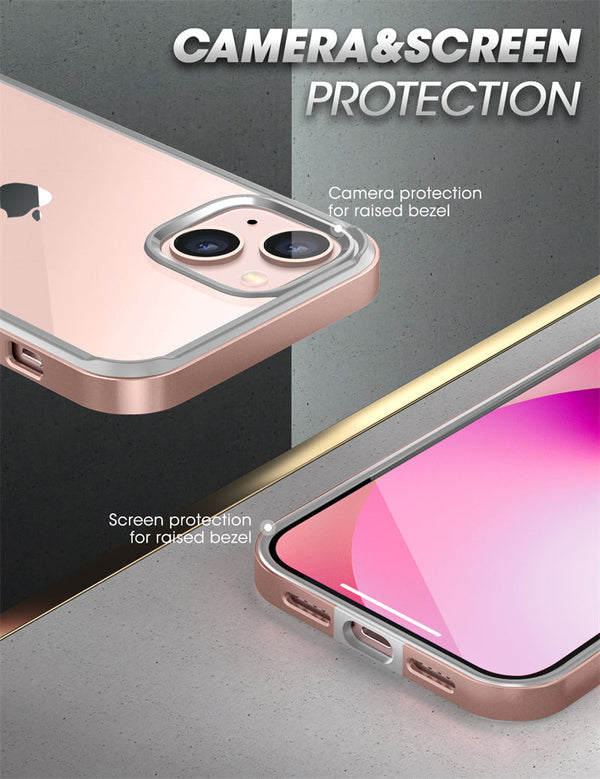 IPhone 13 Case 6.1 inch (2021 Release) UB Edge Slim Frame Cover with TPU Inner Bumper & Transparent Back Case