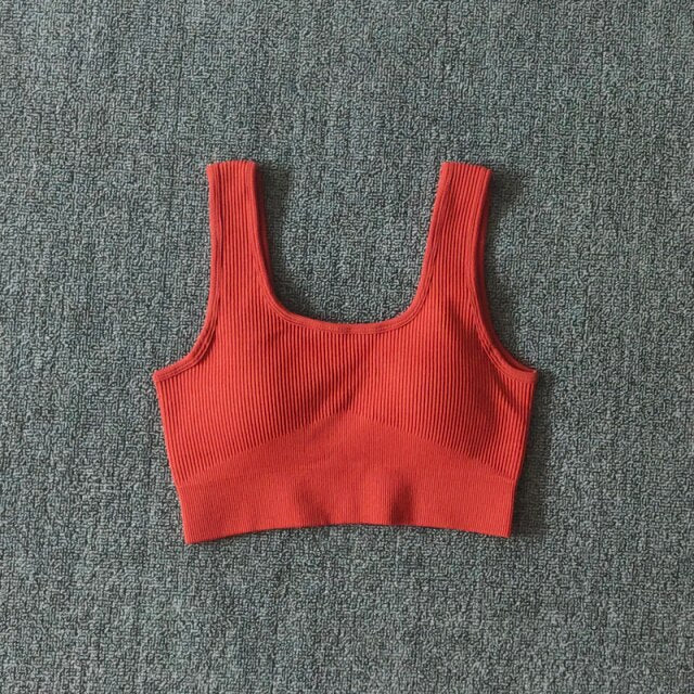 Seamless Sport Bra Women's Lingerie Fitness Yoga Running Vest Underwear Padded Crop Tops Underwear Push Up Gym Top Bras