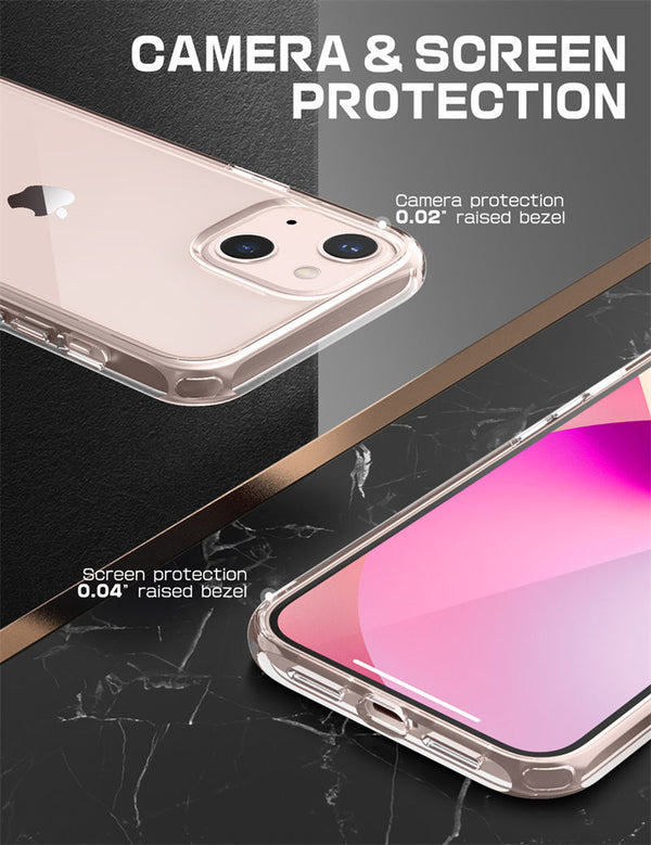 IPhone 13 Case 6.1 inch (2021 Release) UB Style Premium Hybrid Protective Bumper Case Clear Back Cover Case