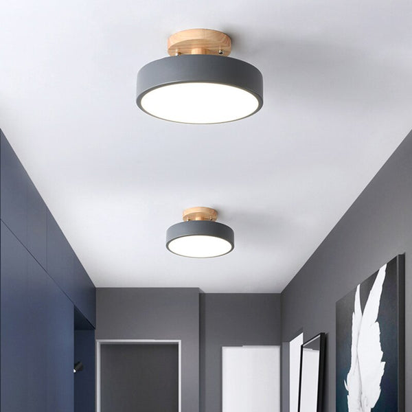 Modern Simplicity LED Ceiling light iron and wood lamp indoor home bedroom living room corridor aisle decoration illumination