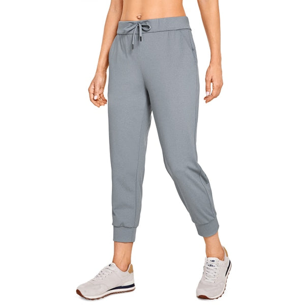 Women's Stretch Workout Joggers Pants Lightweight Drawstring Lounge Travel Tapered Athletic Track Pants with Pockets