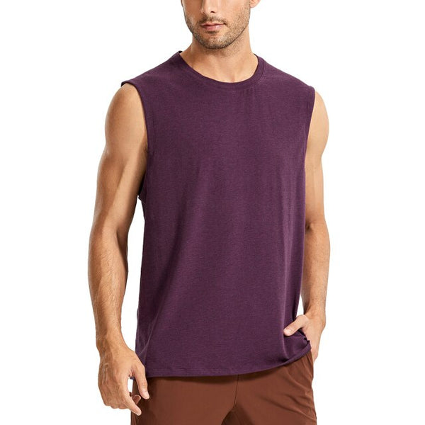 Men's Lightweight Pima Cotton Workout Tank Tops Moisture-wicking Sleeveless Shirts Muscle Tank