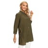 Women's Plus Size Windbreaker Mid-Length Lapel Shirt Spring And Autumn Loose Buttoned Windbreaker