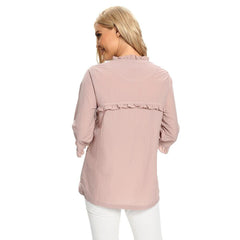 Women's Plus Size Windbreaker Mid-Length Round Neck Jacket Spring And Autumn Loose Zipper Windbreaker