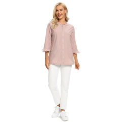 Women's Plus Size Windbreaker Mid-Length Round Neck Jacket Spring And Autumn Loose Zipper Windbreaker