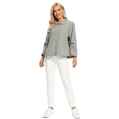 Women's Plus Size Windbreaker Short Lapel Jacket Spring And Autumn Loose Zipper Windbreaker