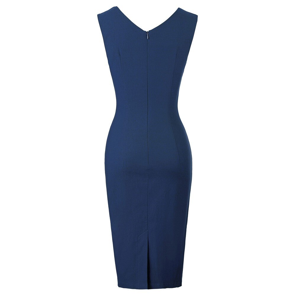 Women Magic V-neck Low-cut Sleeveless Bodycon Vest Party Pencil Dress Fashion