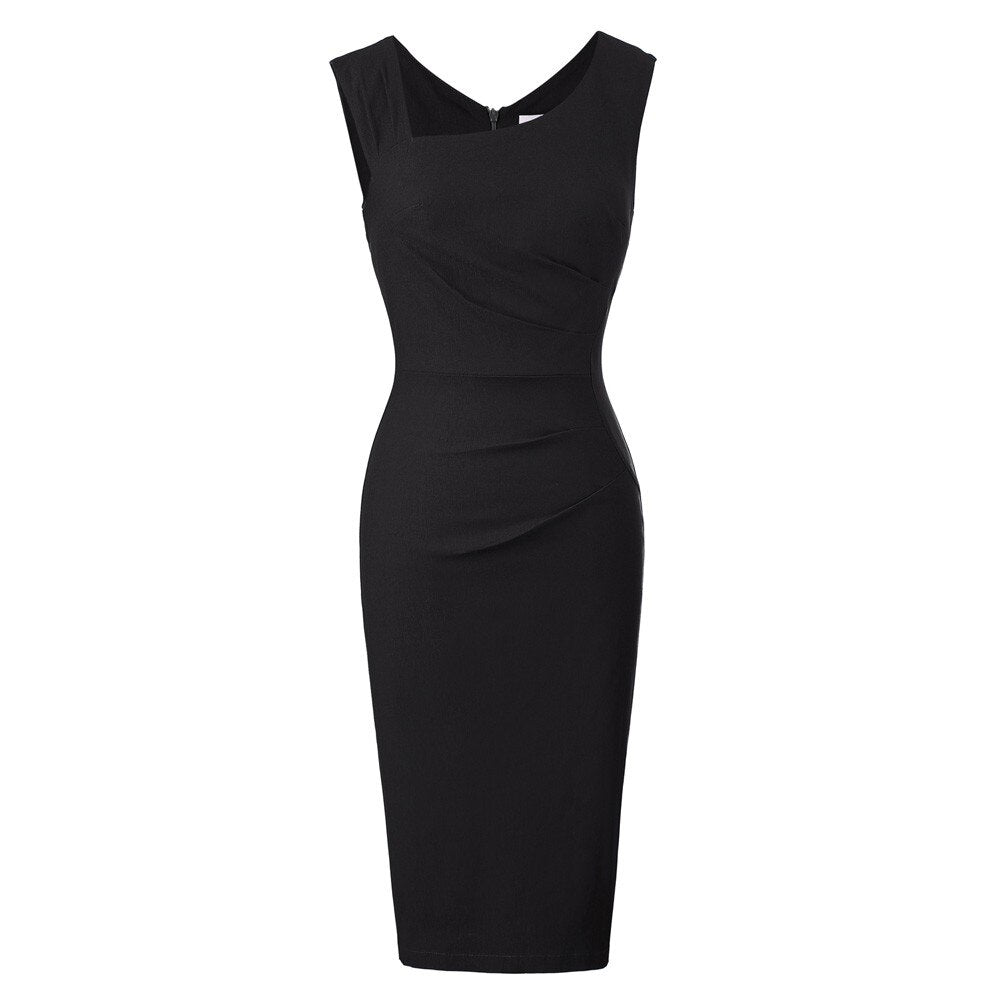 Women Magic V-neck Low-cut Sleeveless Bodycon Vest Party Pencil Dress Fashion