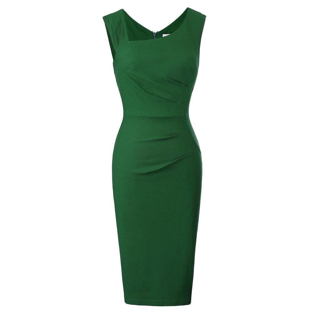 Women Magic V-neck Low-cut Sleeveless Bodycon Vest Party Pencil Dress Fashion