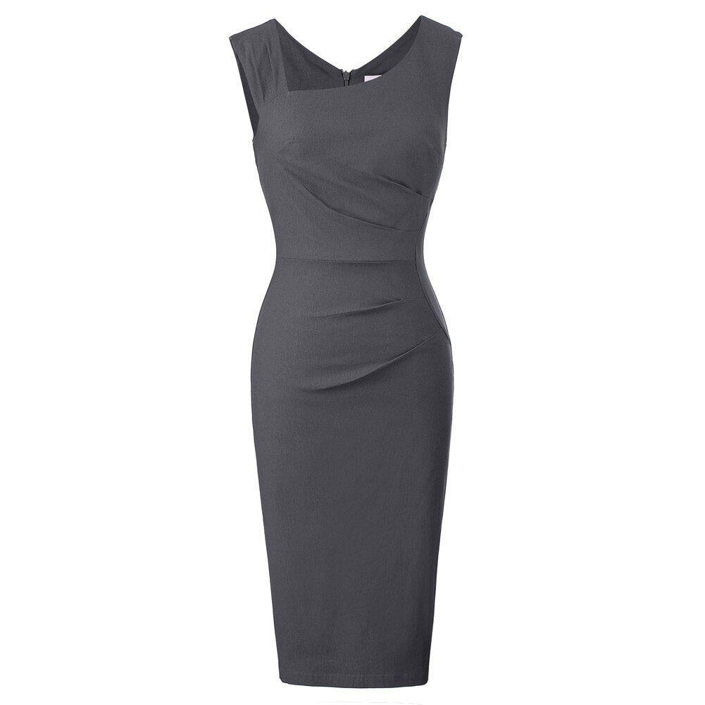 Women Magic V-neck Low-cut Sleeveless Bodycon Vest Party Pencil Dress Fashion
