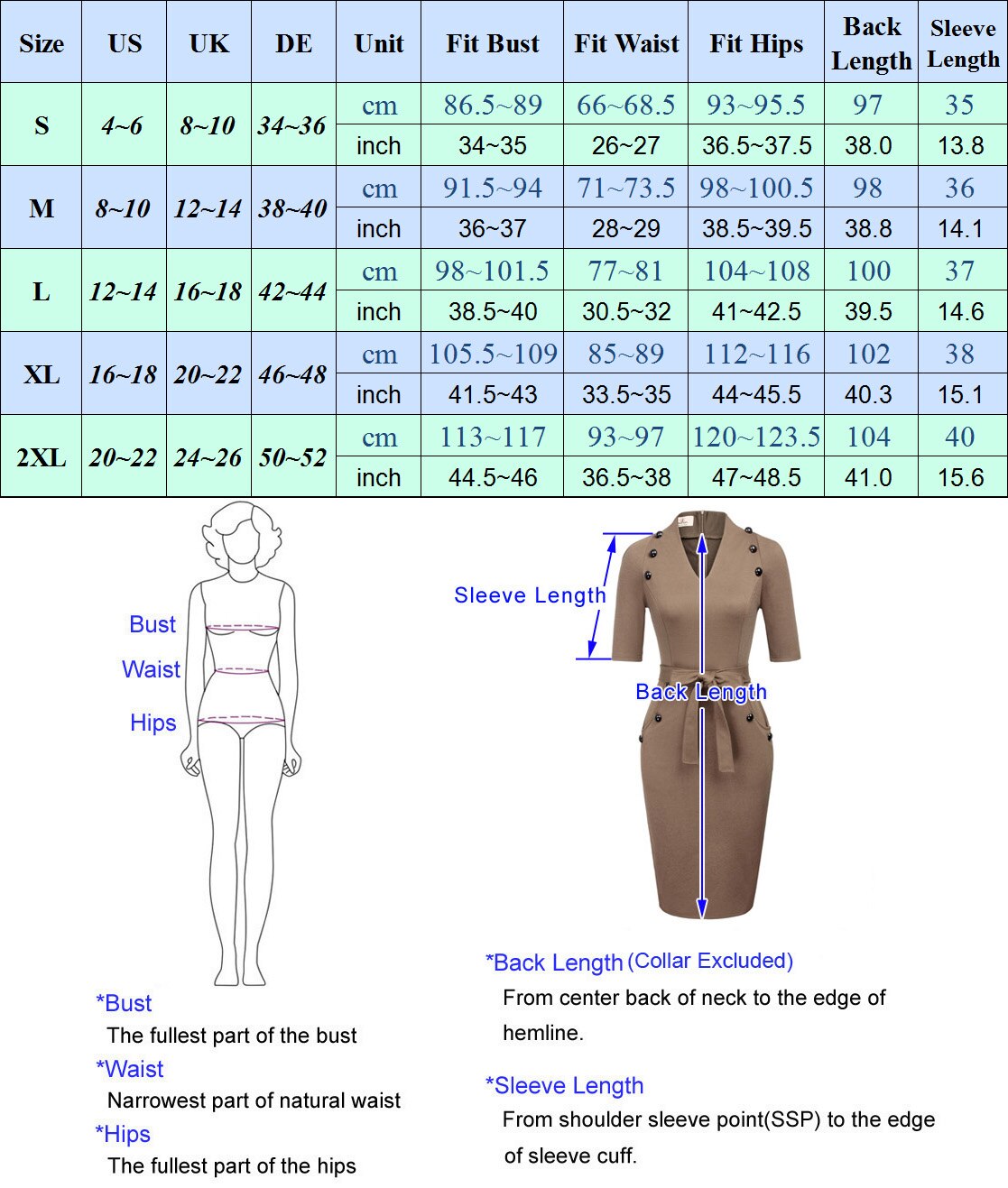 Womens Short Sleeves V-Neck Buttons Slim Fitting Bodycon Pencil Dress Straight