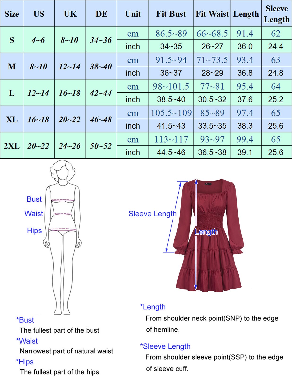 Summer Vintage Dresses Women Cake Dress Smocked Waist Long Sleeve Square Neck Ruffles Pleated A-Line Mini Dress Lady Solid Color