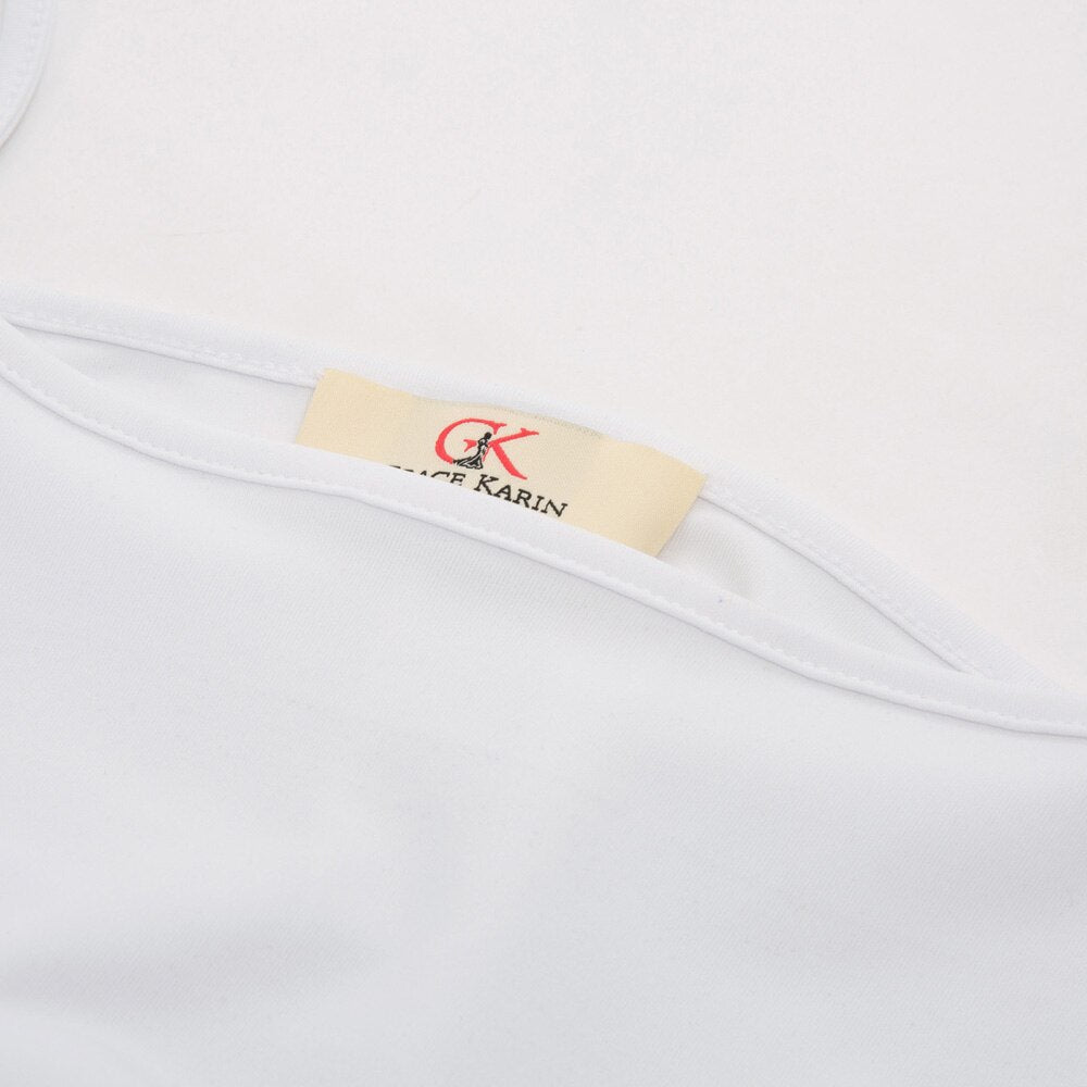 GK Women Spaghetti Strap dresses summer ladies elegant solid color 2-Layer Voile Vintage Dress Slip Petticoat Under A-line Dress