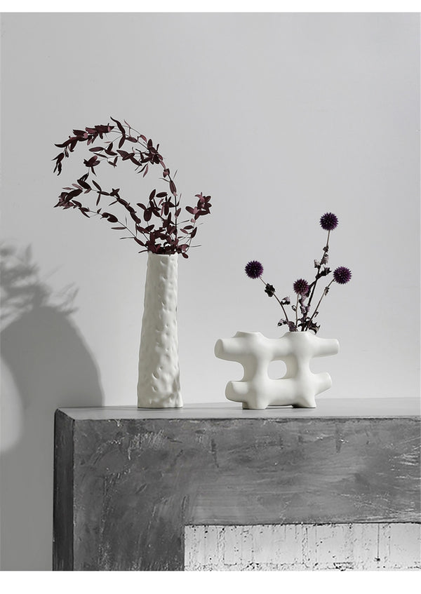 Nordic Ins Creative Vase Ceramic Dried Flower Flower Arrangement Creative Art Home Living Room Vase Decoration Desktop Decor