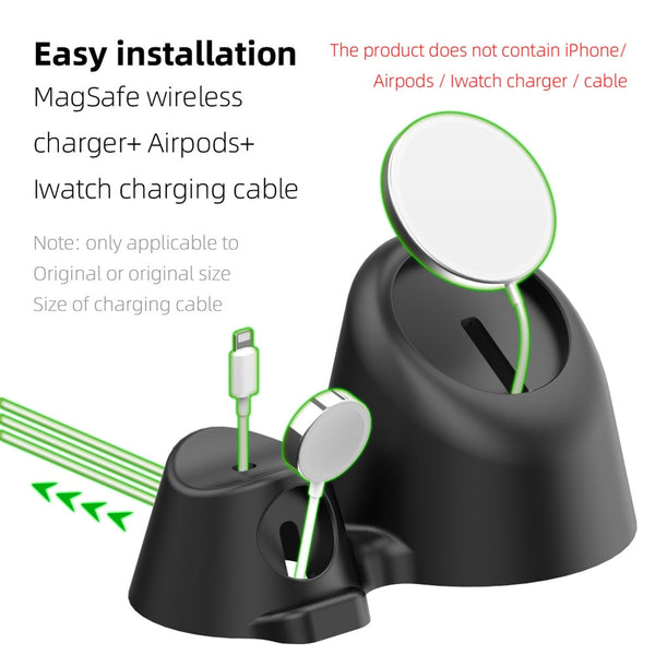 Magnetic Phone Stand for Magnet Wireless Charger Base Stands For iPhone 12Pro/Mini/Pro Max Phone Holder for Airpodi Pro iWatch