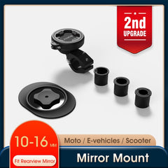Motorcycle Electric vehicles Moto Phone Holder Navigation Support Rearview Mirror Mount Clip Bracket for Mobile Phone (2nd Gen)
