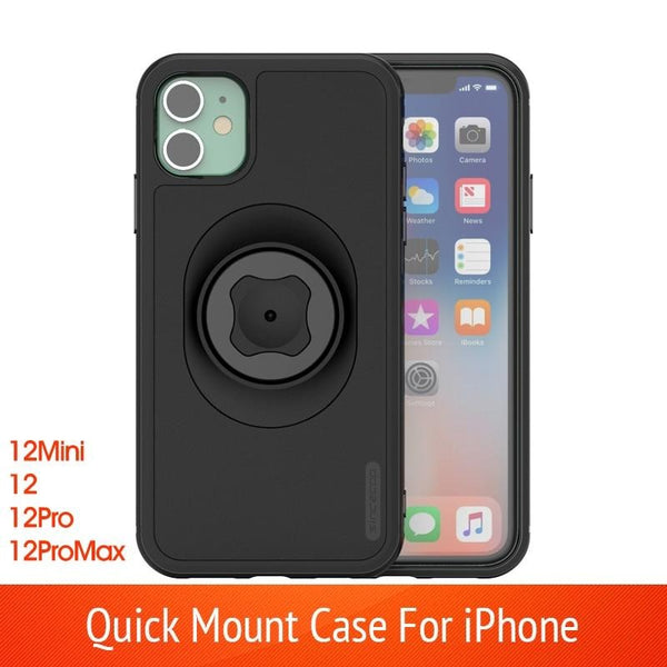 Waist Belt Clip Bicycle Phone Holder with Quick Mount Case for iphone 12 pro Max MINI SE Bike Mount Black