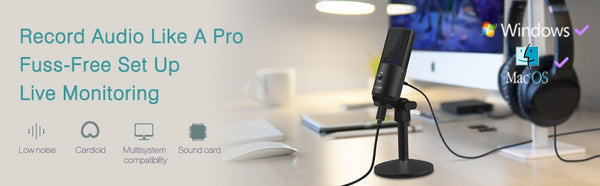 USB Microphone for Mac/ pc Windows,Vocal Mic for Multipurpose,Optimized for Recording,Voice Overs,for YouTube Skype