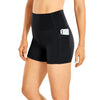 Women's Naked Feeling Biker Shorts - 4'' High Waisted Athletic Shorts Yoga Shorts with Pockets