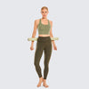 Wirefree Padded Strappy Yoga Bra Longline Medium Impact Sports Bras For Women