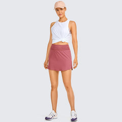 Women's Lightweight Athletic Skirts Tennis Golf Sports Stretch Skorts with Zipper Pocket