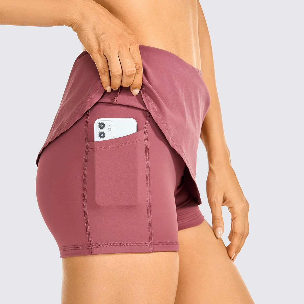 Women's Lightweight Athletic Skirts Tennis Golf Sports Stretch Skorts with Zipper Pocket