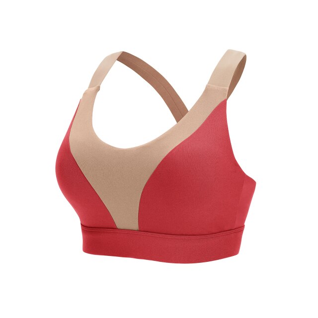 Women's Strappy Sports Bra Criss Cross Back Medium Imapct Wirefree Padded Yoga Bra