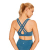 Women's Sexy Stappy Sports Bras Hook-and-eye Closure Wireless Padded Workout Yoga Bra Tops