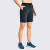 \Stretch Quick-Dry Athletic Shorts for Women Workout Casual Shorts with Side Pockets - 9 Inches