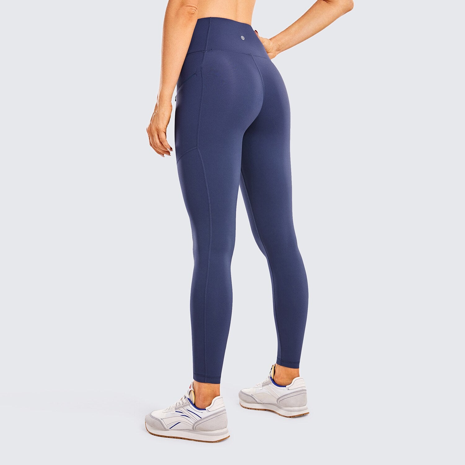 Women's Naked Feeling High Waisted Yoga Pants Gym Tights Soft Workout Leggings with Zip Pockets- 28 Inches