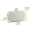Finger Ring Diamonds Women Evening Bags Beaded Embroidery Clutch Chain Shoulder Small Lady Wedding Bridal Handbags Pearl Purse