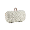 Finger Ring Diamonds Women Evening Bags Beaded Embroidery Clutch Chain Shoulder Small Lady Wedding Bridal Handbags Pearl Purse