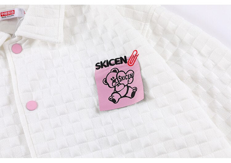 Track Jacket Men Heart-shaped Sticky Note Coat Turn-down Casual Fashion College Style Hipster Outwear Couple Streetwear