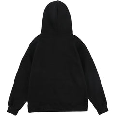 Hoodie Men Blue Planet Letter Big Pocket Pullover Fleece Warm Cozy Sweatshirt College Style All-match Streetwear Couple