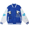 Jacket Men Heart-shaped Patches Letter Embroidery Patchwork Color Sleeve Coat Harajuku College Style Varsity Streetwear