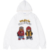 Hoodie Men Cartoon Fashion Bear Print Hooded Sweatshirts Couple Casual Cozy High Street Loose Hip Hop Streetwear Autumn