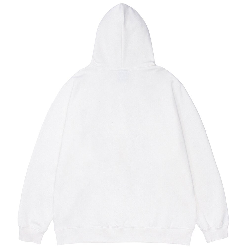 Hoodie Men Cartoon Fashion Bear Print Hooded Sweatshirts Couple Casual Cozy High Street Loose Hip Hop Streetwear Autumn