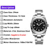 39mm Automatic Mechanical Luxury Watch Explore Black Dial 100M Water Resistant Brushed Bracelet