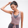 JUST A TIE Lightweight Dance Gym Tank Tops Women V-neck Workout Ballet Vest Crop Tops Soft Nylon Yoga Sleeveless Shirts