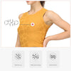 Giraffe Jacquard Padded Gym Sport Tank Tops Women Stretch Sweak-wicking Fitness Workout Vest Crop Tops with Chest Pads