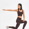 24" Squat Proof 4 Ways Stretch Sport Fitness Legging Women Bare High Waist Plain Yoga Pants with Inside Waist Pocket