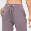 28" Naked Feel Drawstring Workout Gym Joggers Women Bare Cozy Leisure Sport Fitness Sweatpants with Pocket